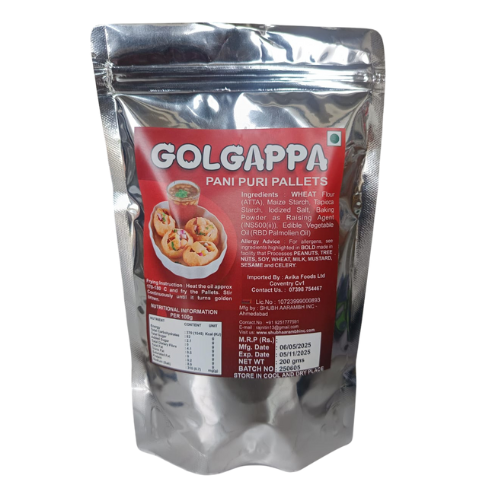 Whole Wheat Pani Poori Pallets