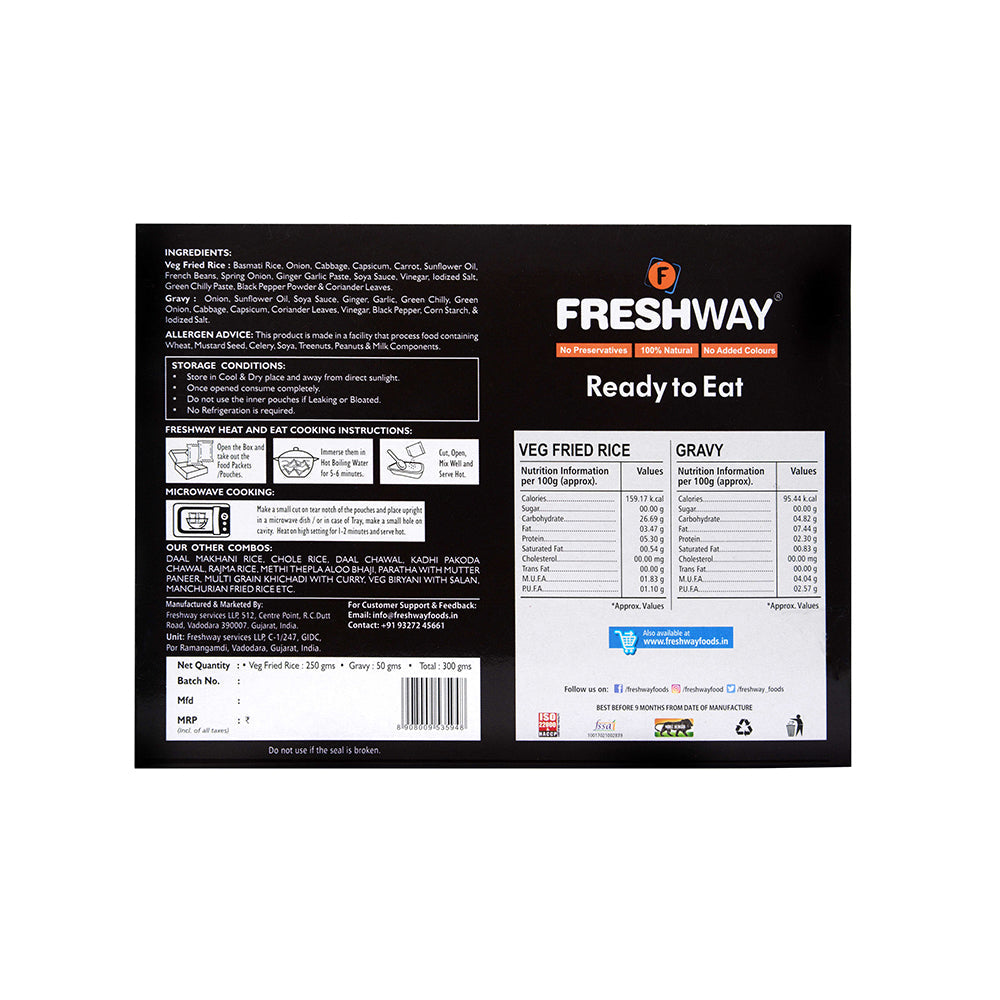 Veg Fried Rice with Gravy