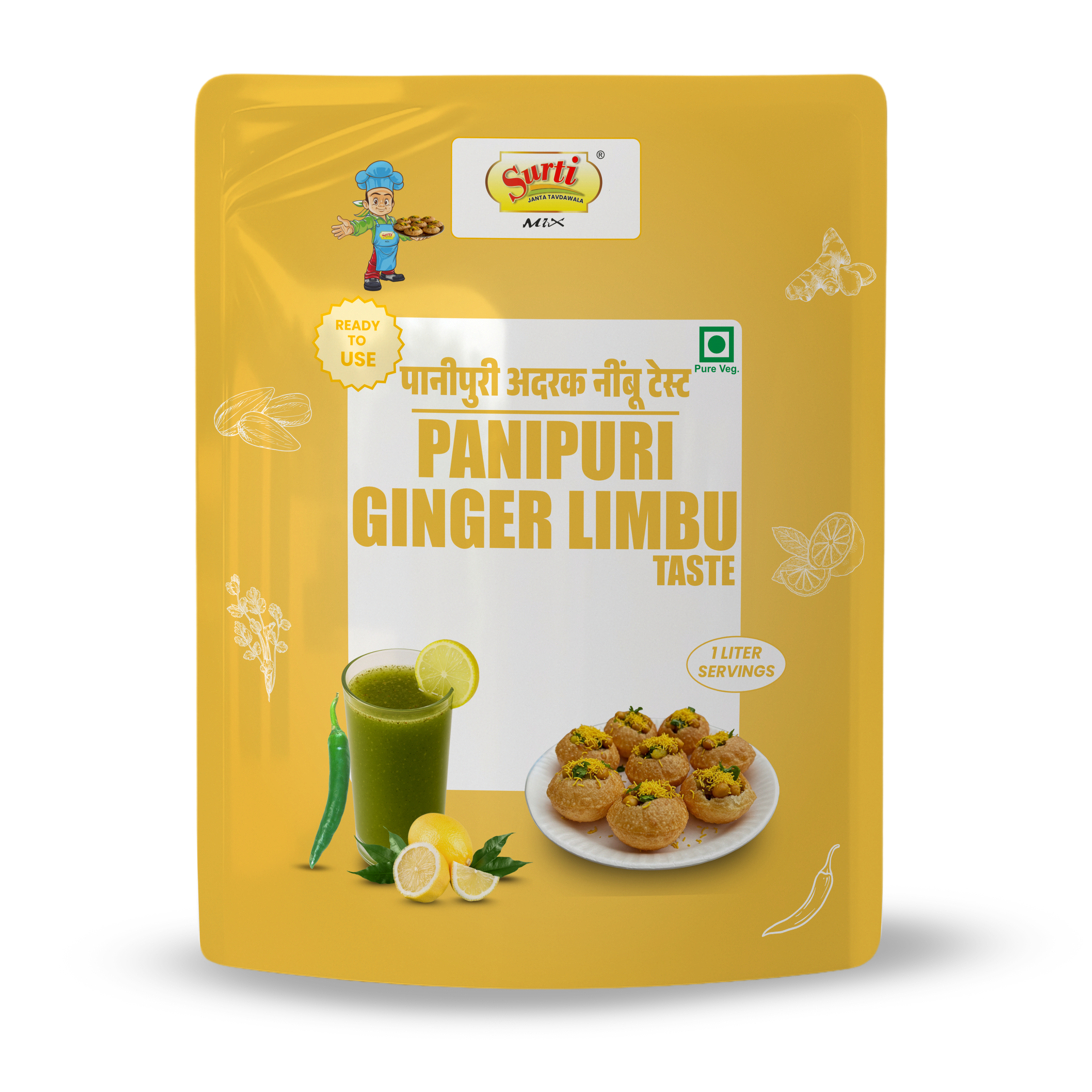 Surtimix PaniPuri  Ginger Limbu Mix