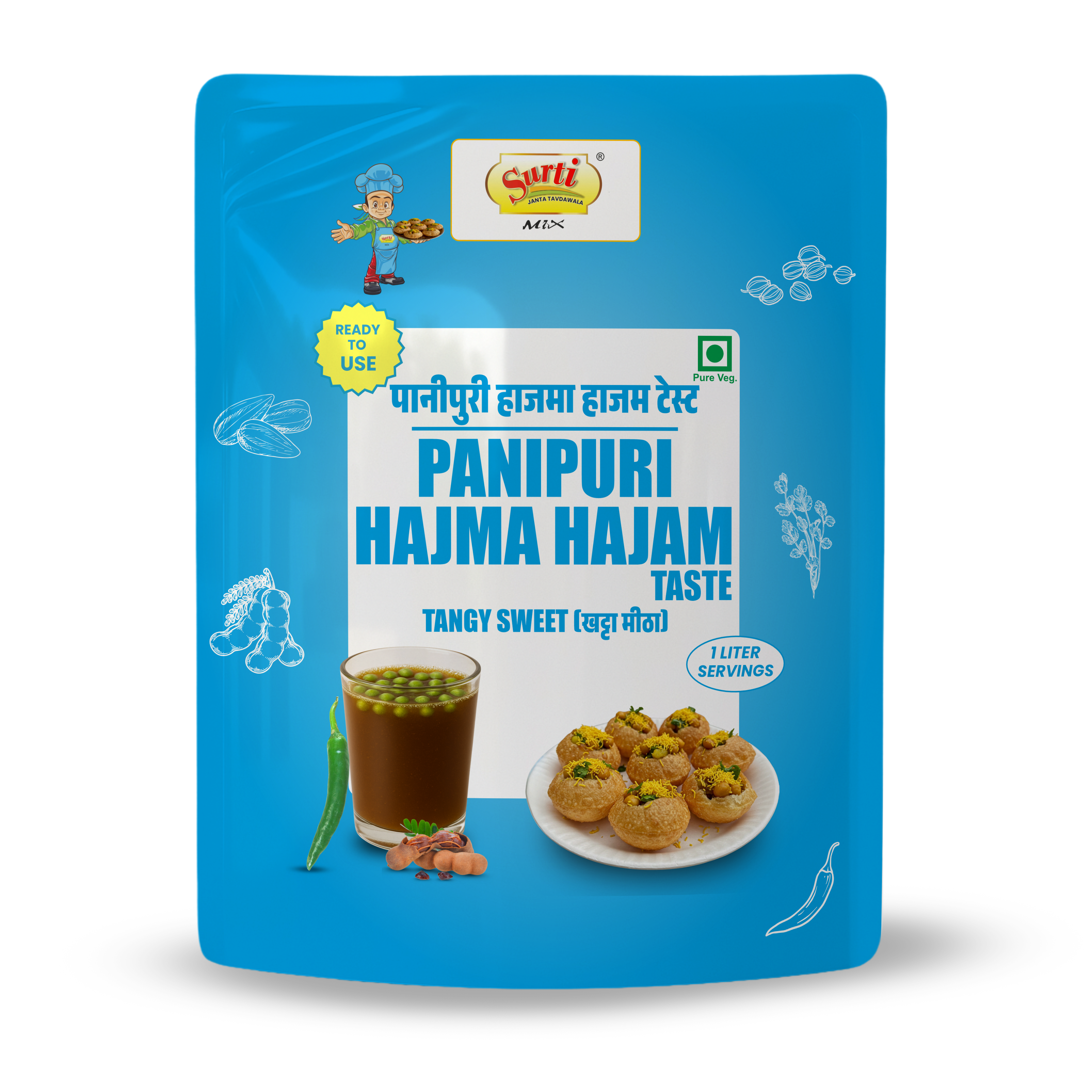 Surtimix Mini khata Mitha Haajma Hajam Pani Puri Mix