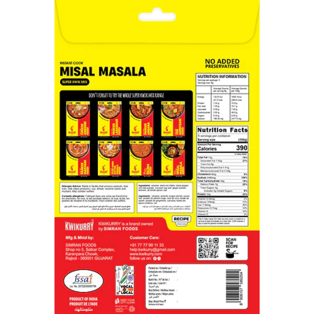 Misal Masala Kwik Mix