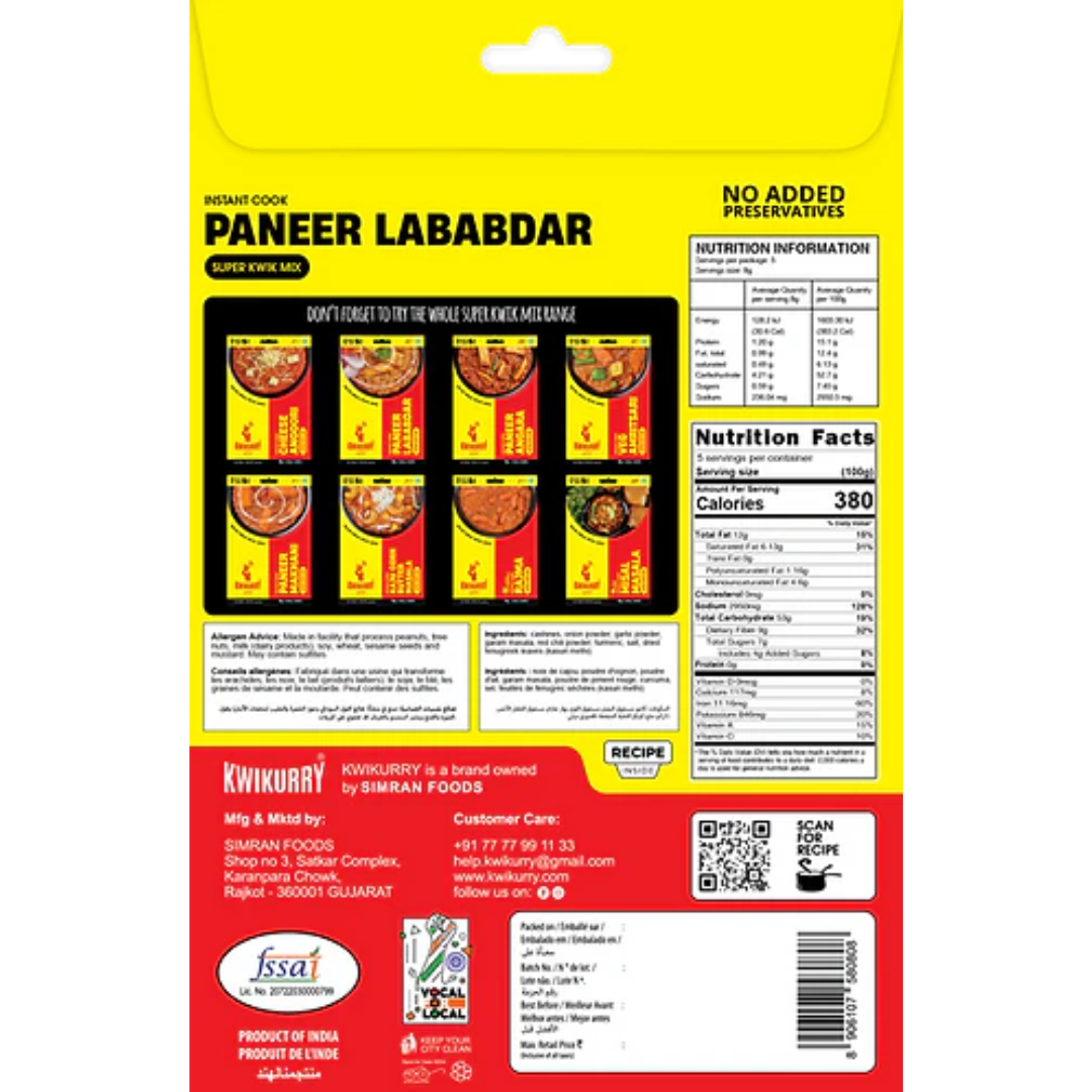 Paneer Lababdar Kwik Mix