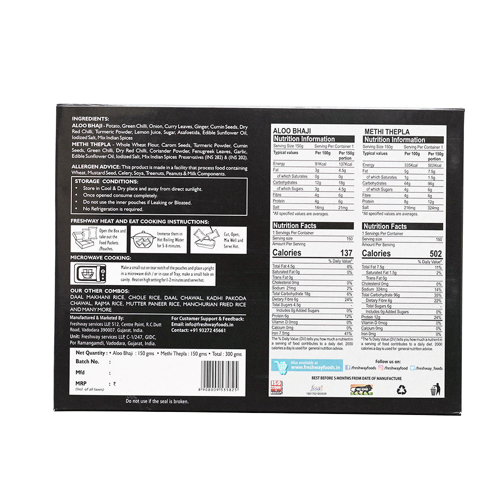 Methi Thepla Aloo Bhaji