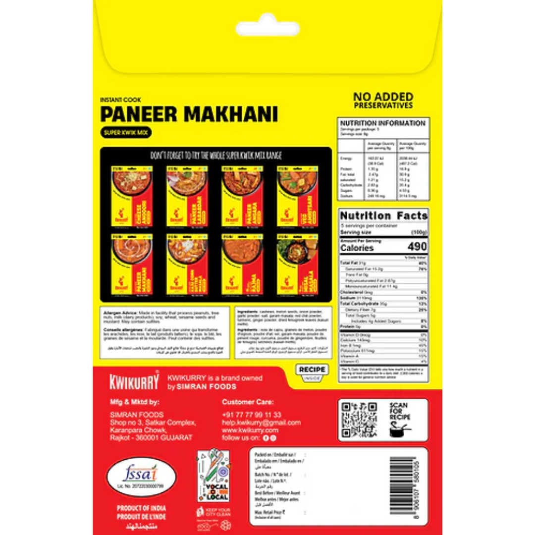 Paneer Makhani Kwik Mix